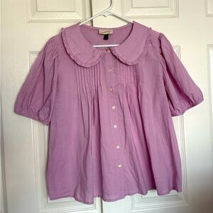 Universal Thread Light Purple Embroidered Blouse